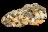 Cerussite Crystals with Bladed Barite on Galena - Morocco #82348-1